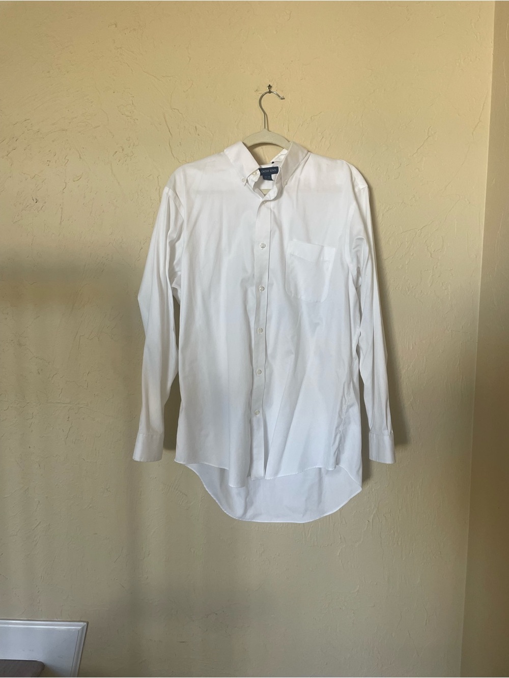 Lands' End Men's White Button-Down Dress Shirt